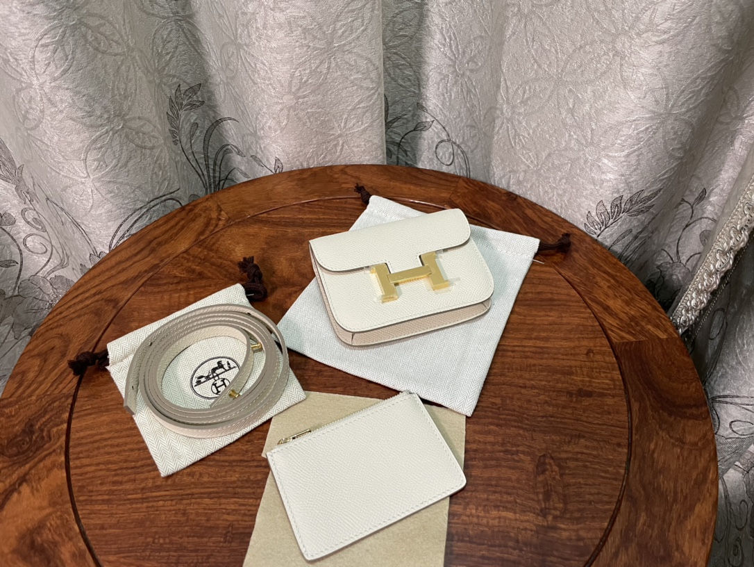 에르메스 콘스탄스백 미니 나타 화이트 금장